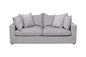 Carolina Feather 3 Seater Sofa Bed- Silver