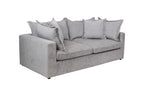 Carolvix Feather 3 Seater Sofa Bed- Silver