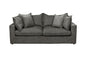 Carolina Feather 3 Seater Sofa Bed- Pewter