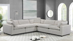 Clouvix Fabric Corner Modular Sofa -Beige