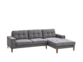 Club Fabric 2 Seater WITH RHF LHF Chaise Sofa Lounge-Grey
