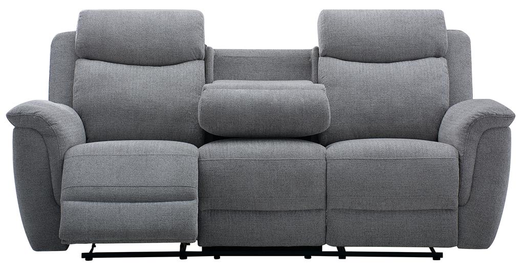 Dallasvix Fabric Manual Recliner- Steel