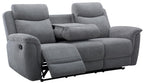 Dallasvix Fabric Manual Recliner- Steel