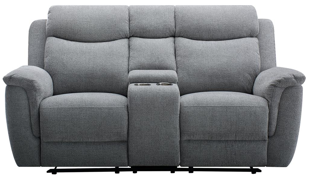 Dallasvix Fabric Manual Recliner- Steel