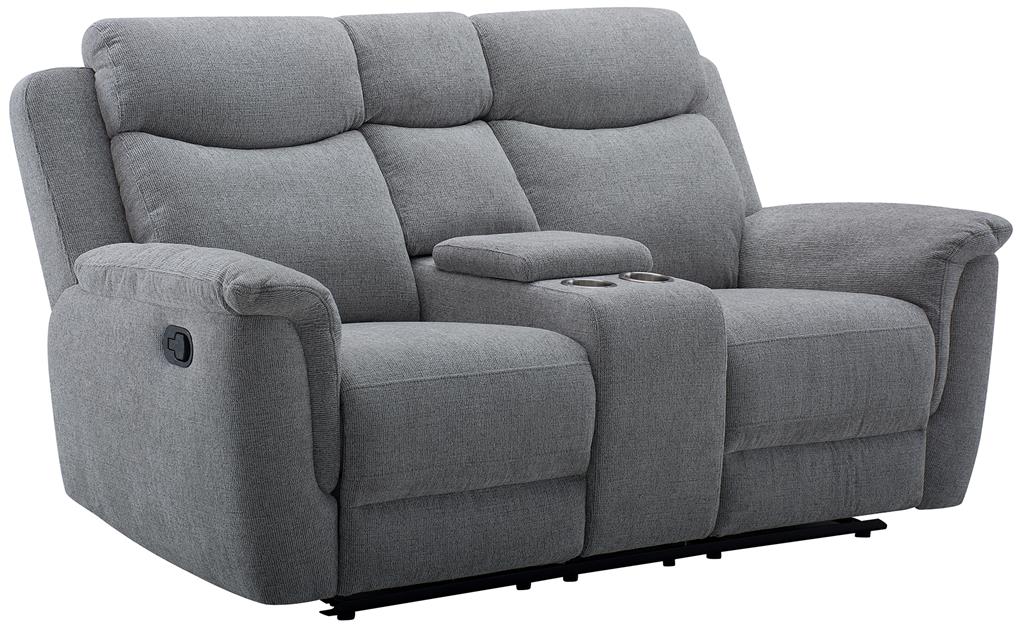 Dallasvix Fabric Manual Recliner- Steel