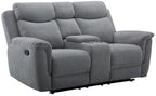 Dallasvix Fabric Manual Recliner- Steel