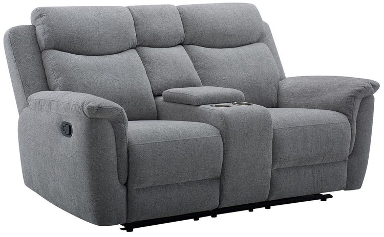 Dallasvix Fabric Manual Recliner- Steel