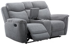 Dallasvix Fabric Manual Recliner- Steel
