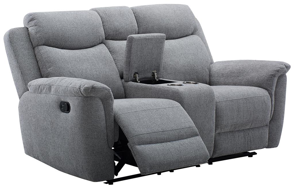 Dallasvix Fabric Manual Recliner- Steel
