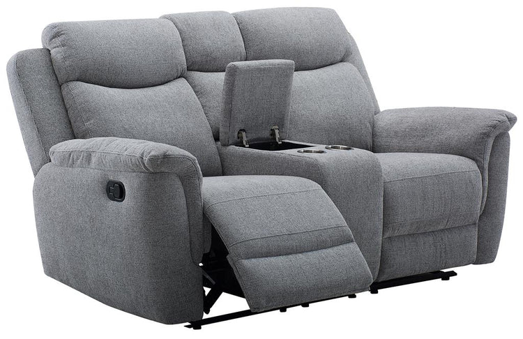 Dallasvix Fabric Manual Recliner- Steel