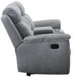 Dallasvix Fabric Manual Recliner- Steel