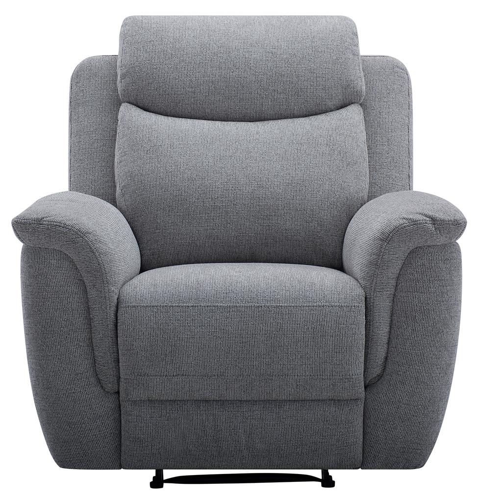 Dallasvix Fabric Manual Recliner- Steel