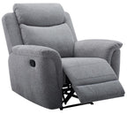 Dallasvix Fabric Manual Recliner- Steel