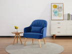Ecovix Fabric Arm Chair Blue