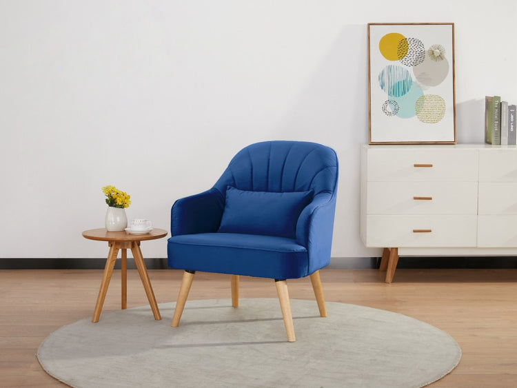 Ecovix Fabric Arm Chair Blue
