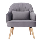 Ecovix Fabric Arm Chair Mid Grey