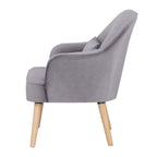 Ecovix Fabric Arm Chair Mid Grey