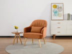 Ecovix Fabric Arm Chair Orange