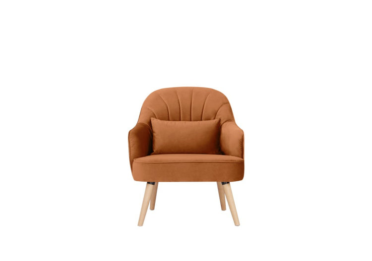 Ecovix Fabric Arm Chair Orange