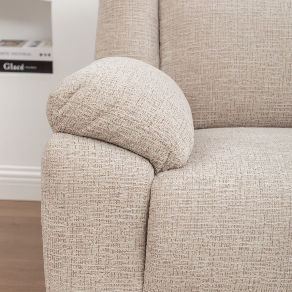 Dream Sofa Corner Modular WITH 2 END Electric Recliners-Beige