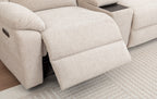 Dreavix Sofa Corner Modular WITH 2 END Electric Recliners-Beige