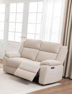 Dreavix Sofa 2 Seater Electric Recliner-Beige