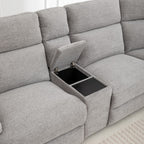 Dreavix Sofa Corner Modular WITH 2 END Electric Recliners-Grey