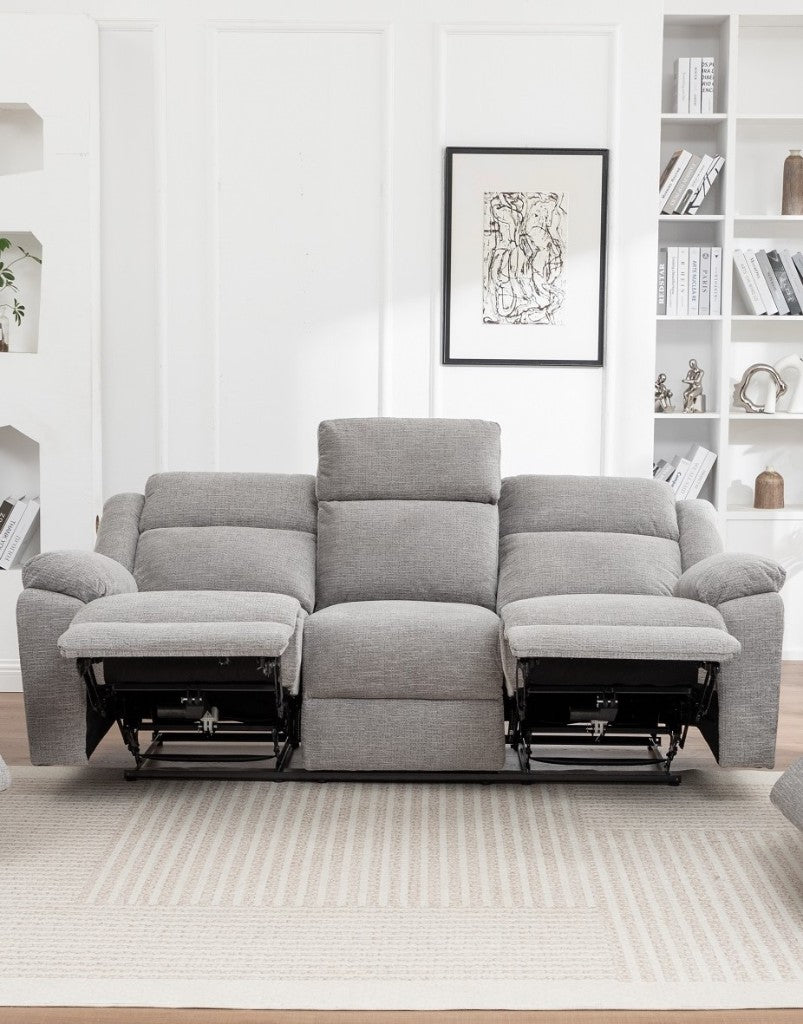 Dream Sofa 3ERER With Drop Down Tray-Grey
