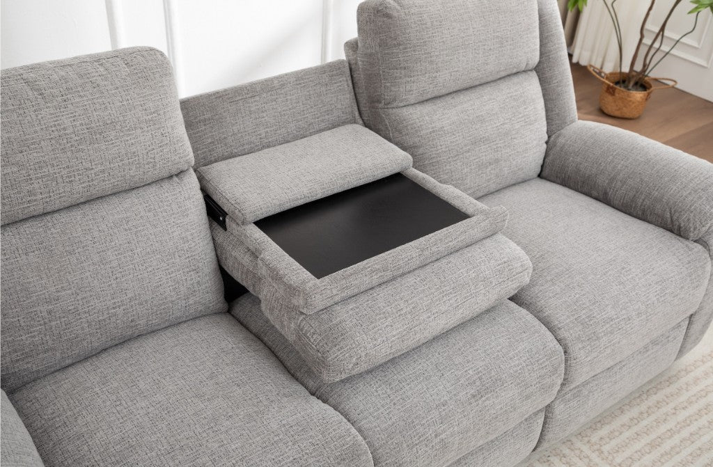 Dream Sofa 3ERER With Drop Down Tray-Grey