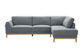 Eton Fabric 3 Seater Sofa With RHF Chaise-Grey
