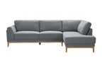 Eton Fabric 3 Seater Sofa With RHF Chaise-Grey