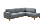 Eton Fabric 3 Seater Sofa With RHF Chaise-Grey