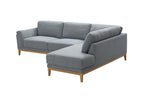 Eton Fabric 3 Seater Sofa With RHF Chaise-Grey
