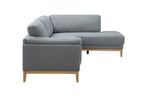Eton Fabric 3 Seater Sofa With RHF Chaise-Grey