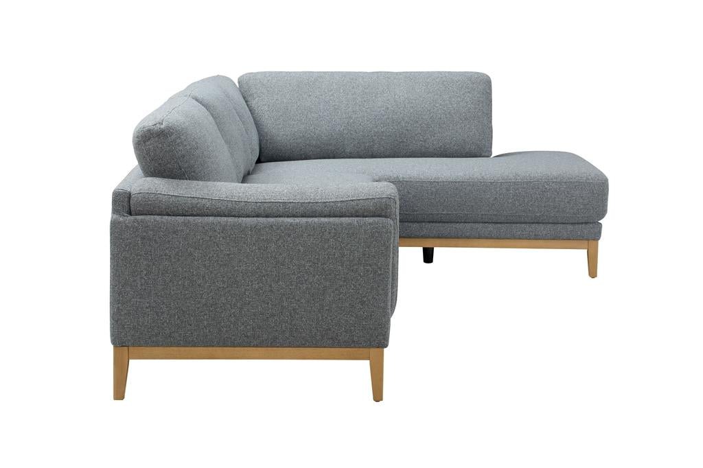 Eton Fabric 3 Seater Sofa With RHF Chaise-Grey