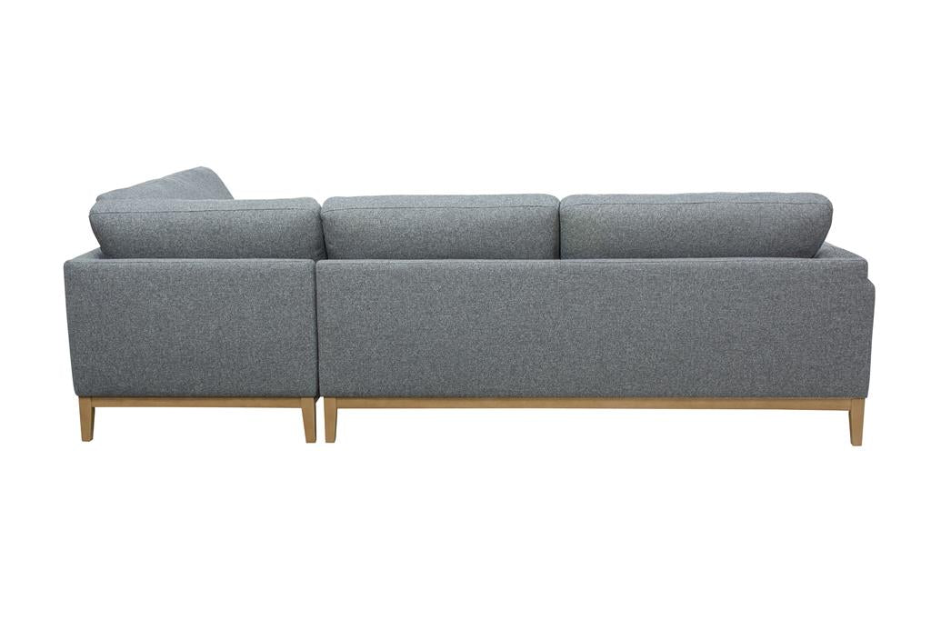 Eton Fabric 3 Seater Sofa With RHF Chaise-Grey