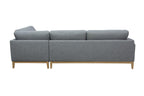 Eton Fabric 3 Seater Sofa With RHF Chaise-Grey
