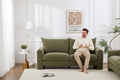 Evolve Sofa Collection Effortless Style with Everyday Comfort 3 Seater Sofa-Olive
