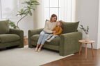 Evolve Sofa Collection Effortless Style with Everyday Comfort 2 Seater Sofa-Olive