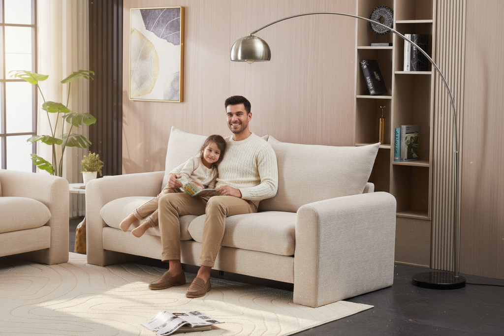 Evolve Sofa Collection Effortless Style with Everyday Comfort 2 Seater Sofa-Beige