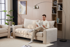 Evolve Sofa Collection Effortless Style with Everyday Comfort 3 Seater Sofa-Beige
