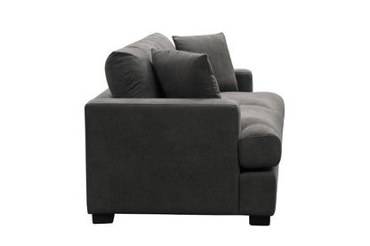 Hasting 2.5 Seater Corner Modular Fabric Lounge Dark Grey