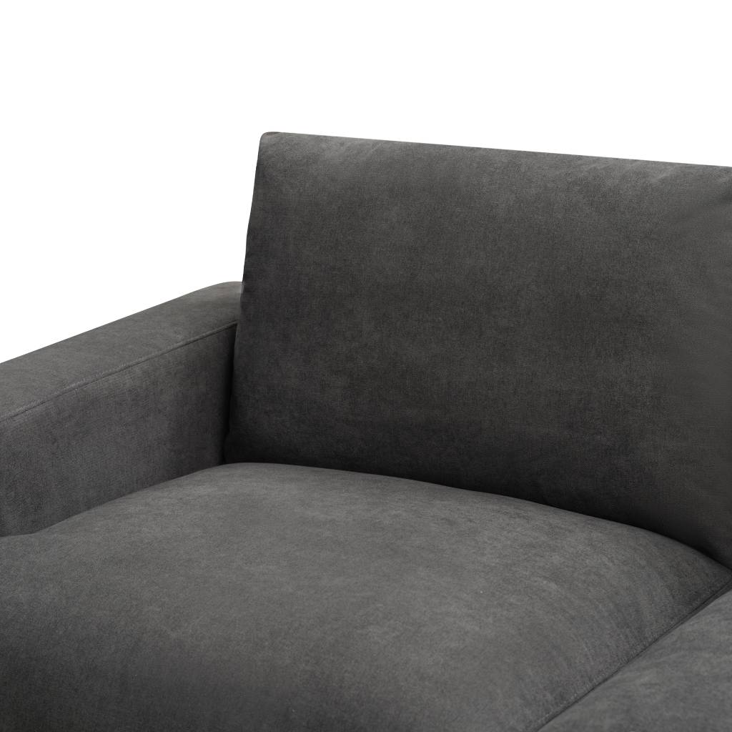 Hasting 2.5 Seater Corner Modular Fabric Lounge Dark Grey