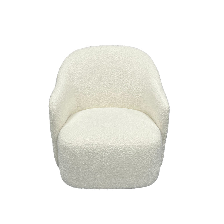 ibiza Fabric Swivel Arm Chair White