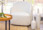 ibiza Fabric Swivel Arm Chair White