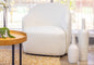 iZa Fabric Swivel Arm Chair White