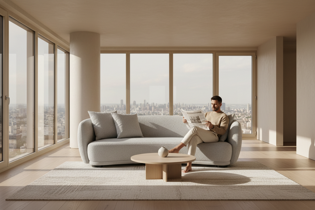 iZa Fabric 2.5 Seater Cloud Sofa Light Grey