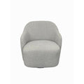 ibizvixFabric Swivel Arm Chair Light Grey