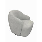 ibizvixFabric Swivel Arm Chair Light Grey