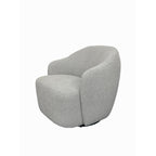 ibizvixFabric Swivel Arm Chair Light Grey